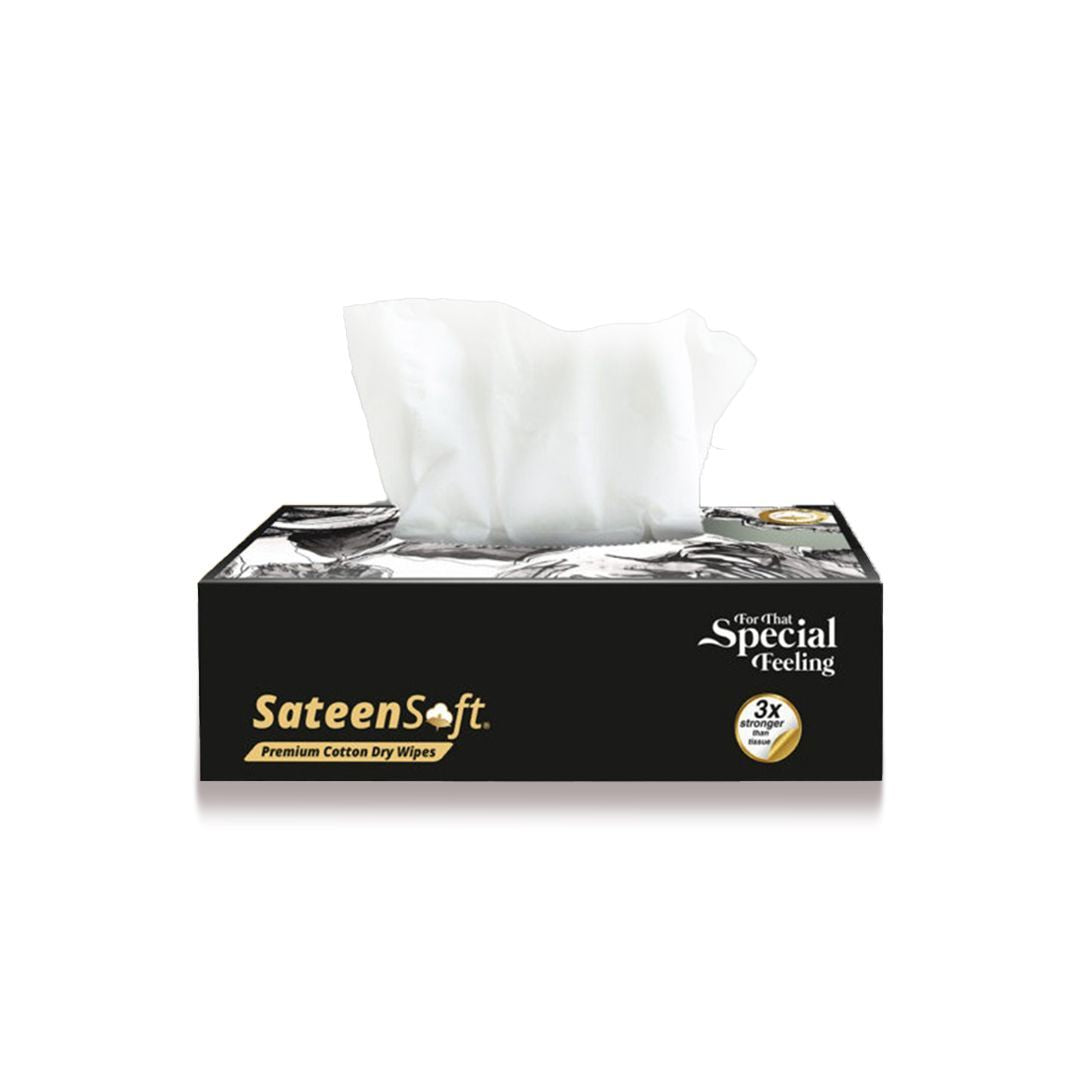 Sateen Soft Executive Black Wipes 90 Pieces