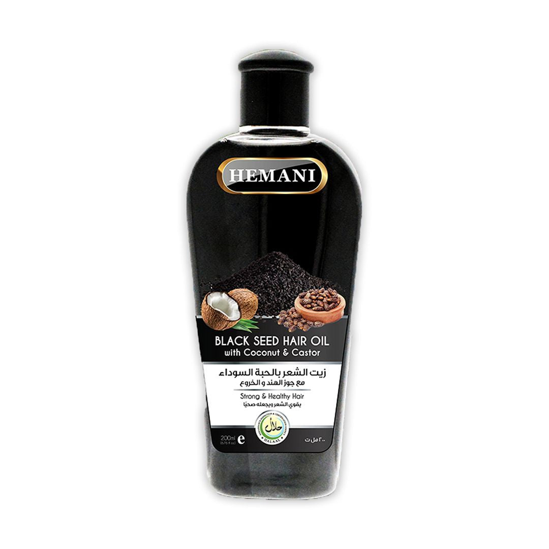 Hemani Black Seed Hair Oil with Coconut & Castor 200ml