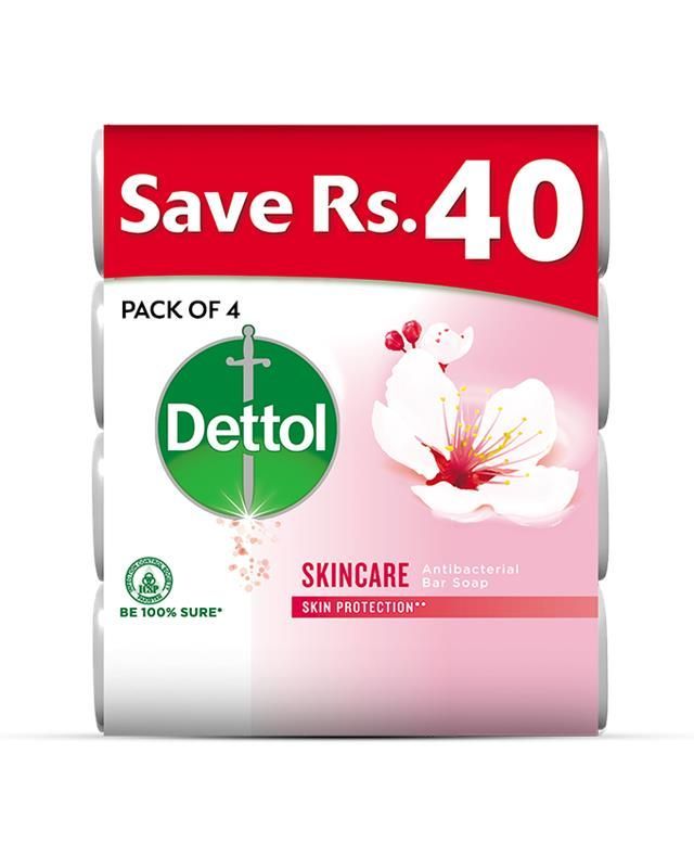 Dettol Soap Skincare 4 x 110g Pack