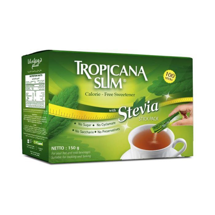 Tropicana Slim Sweetener Stevia Diet Stick (100 Pieces) 150g