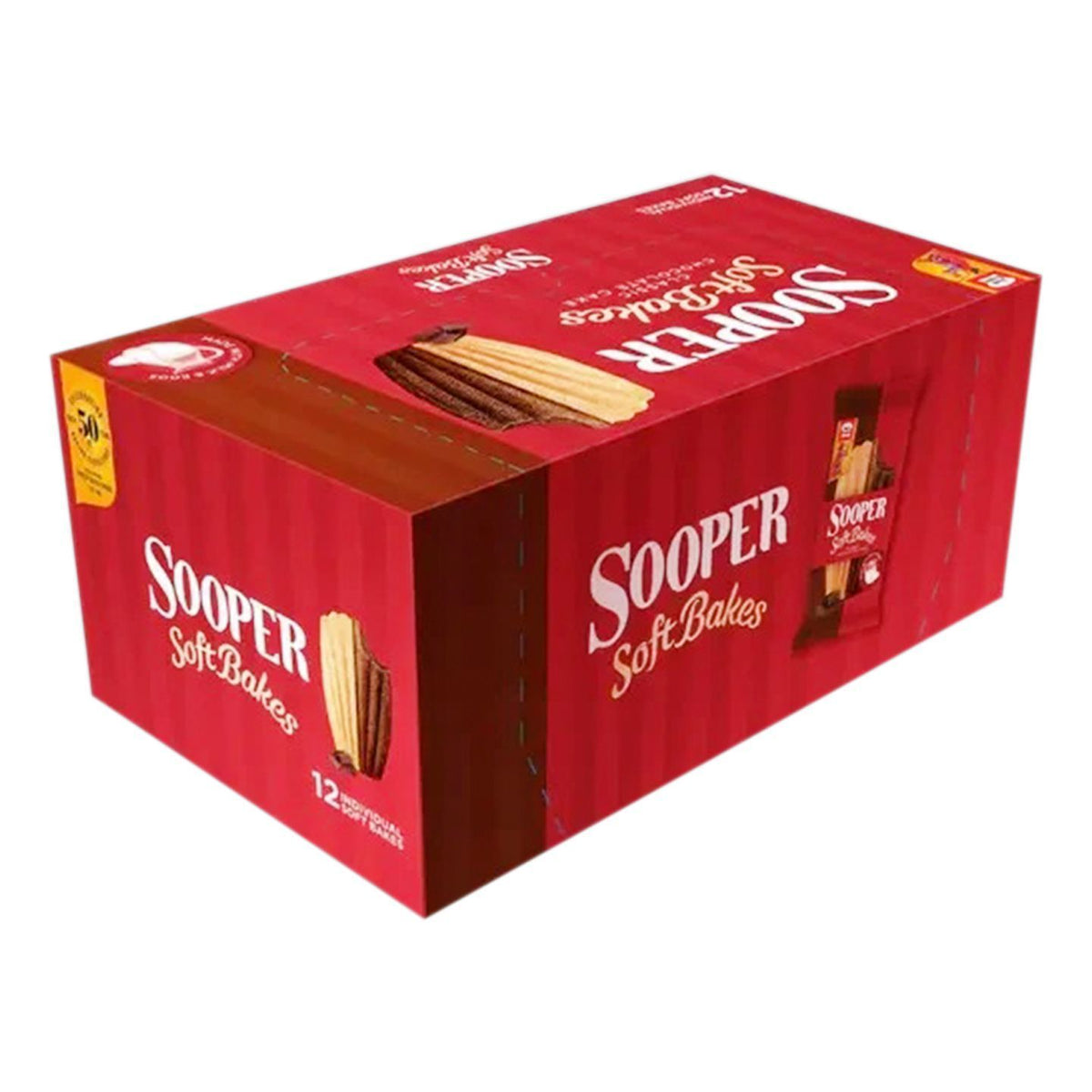 Sooper Chocolate Soft Bake Cake (1 Pack) 12 Pieces