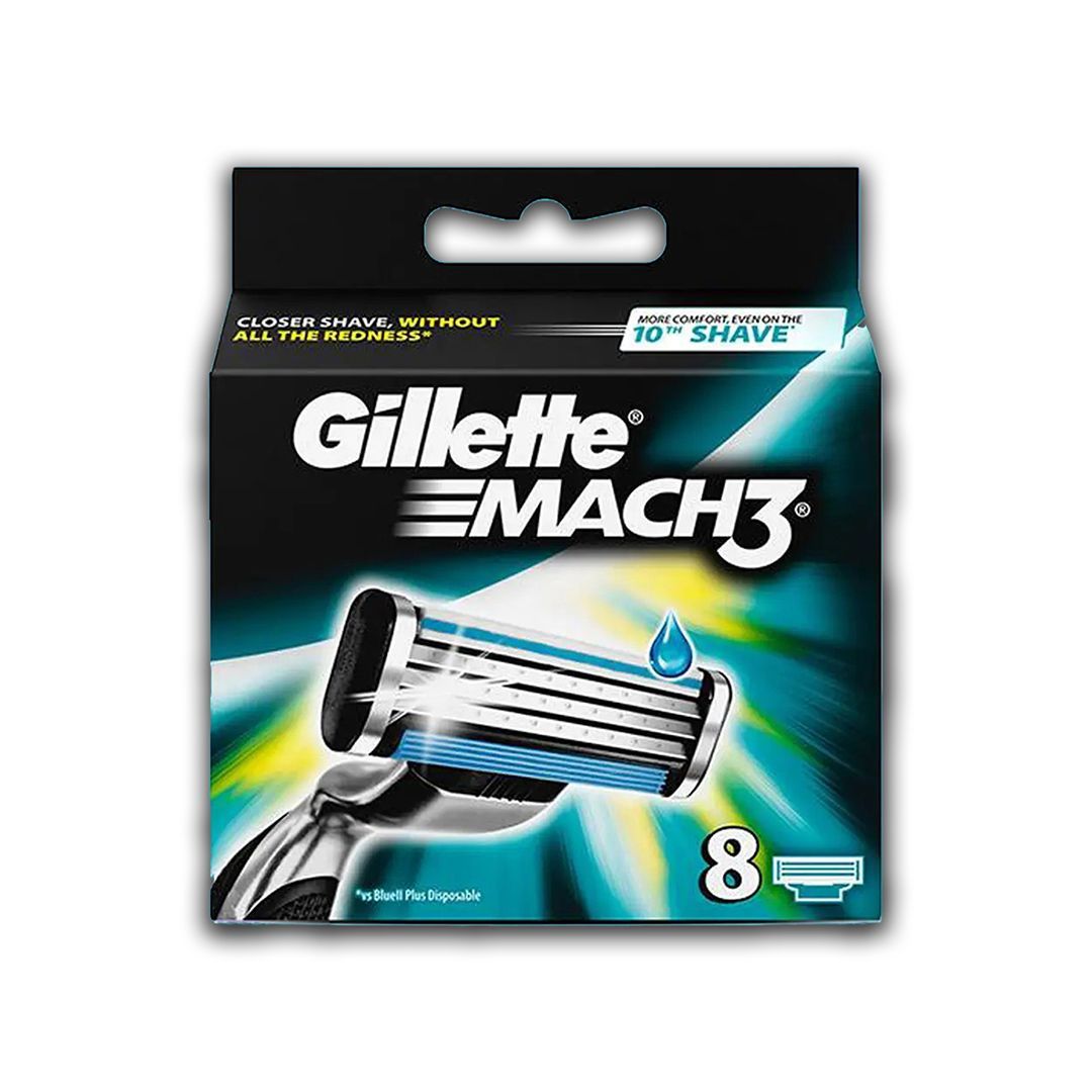 Gillette Shaving Mach Blades 8 Pieces