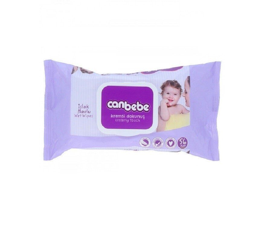Canbebe Creamy Touch Baby Wipes 56 Pieces