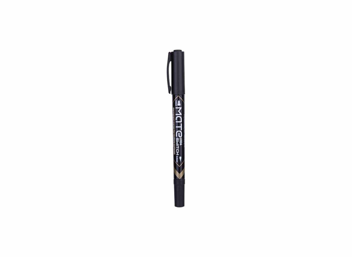 Deli No.U10420 Dual Tip Black Permanent Marker 1 Piece