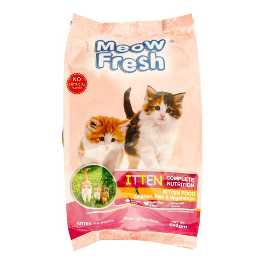 Meow Fresh Kitten 1 - 6 Months Food Chicken, Fish & Amp Vegetable 450g