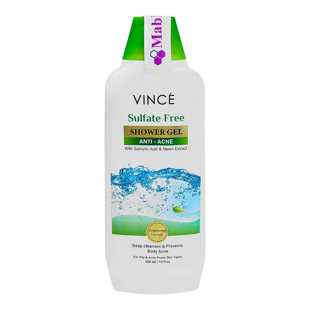 Vince Anti-Acne with Salicylic Acid & Neem Extract Sulfate Free Shower Gel 300ml