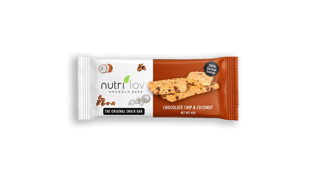 Nutrilov Granola Bars Chocolate Chip & Coconut 40g