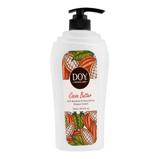 Doy Natural Care Cocoa Butter Anti-Bacterial & Nourishing Shower Cream 725ml