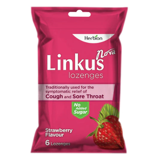 Herbion Linkus Nova Strawberry Flavour Lozenges 6 Pieces