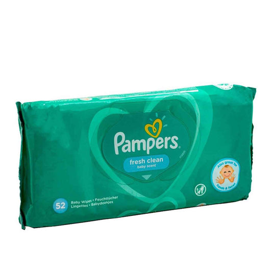 Pampers Fresh Clean Baby Wipes 52 Pieces