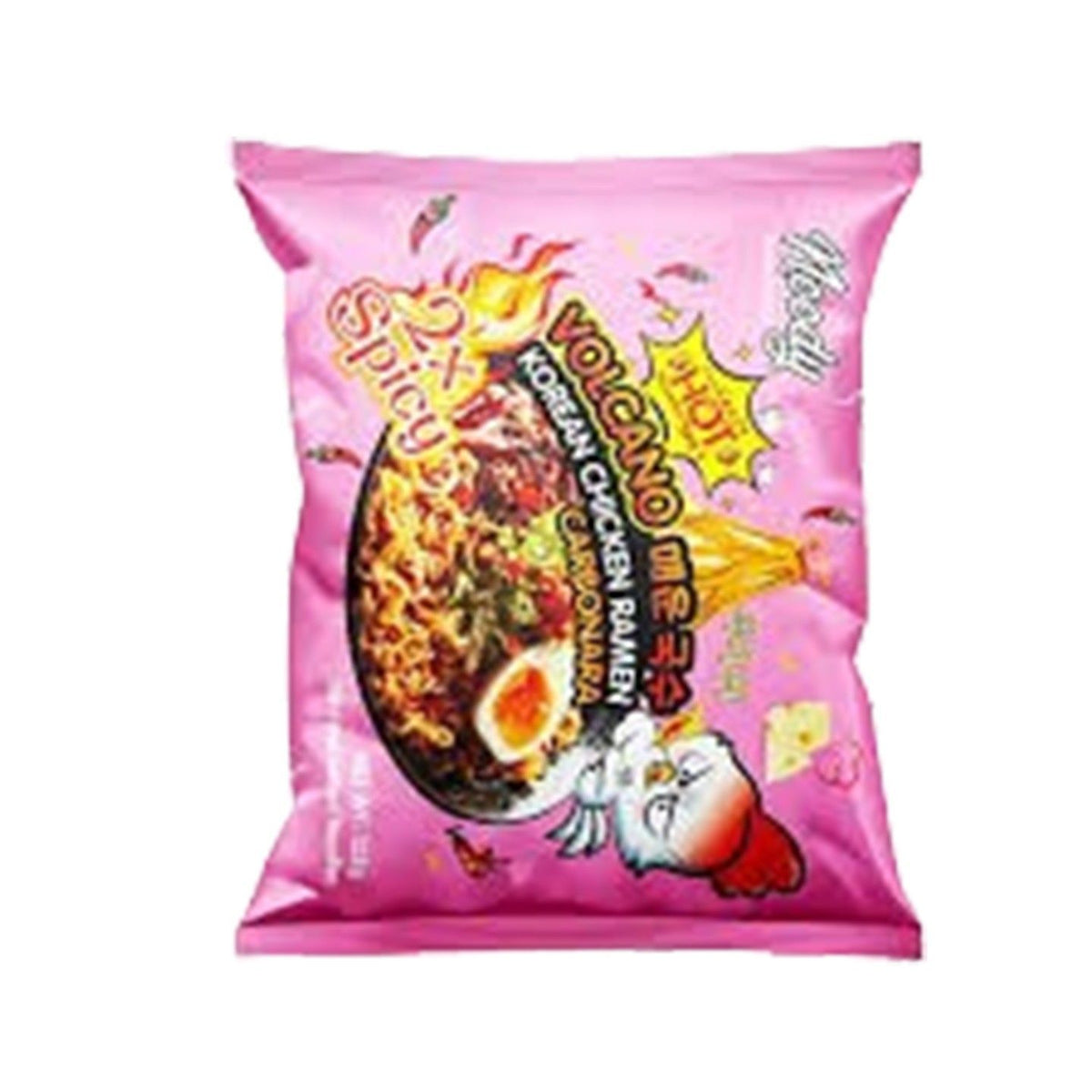 Volcano Noody Korean Chicken Ramen Carbonara 2x Spicy 123g