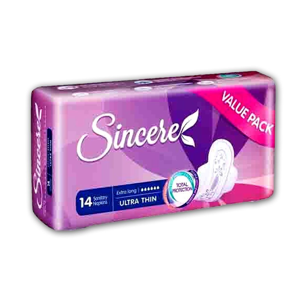 Sincere Sanitary Pads Ultra Thin XL Value 14 Piece Pack