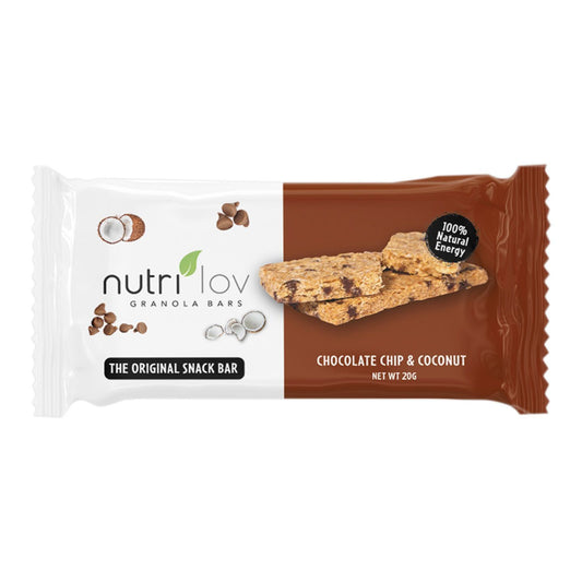 Nutrilov Chocolate Chip & Coconut Granola Mini Bar 20g