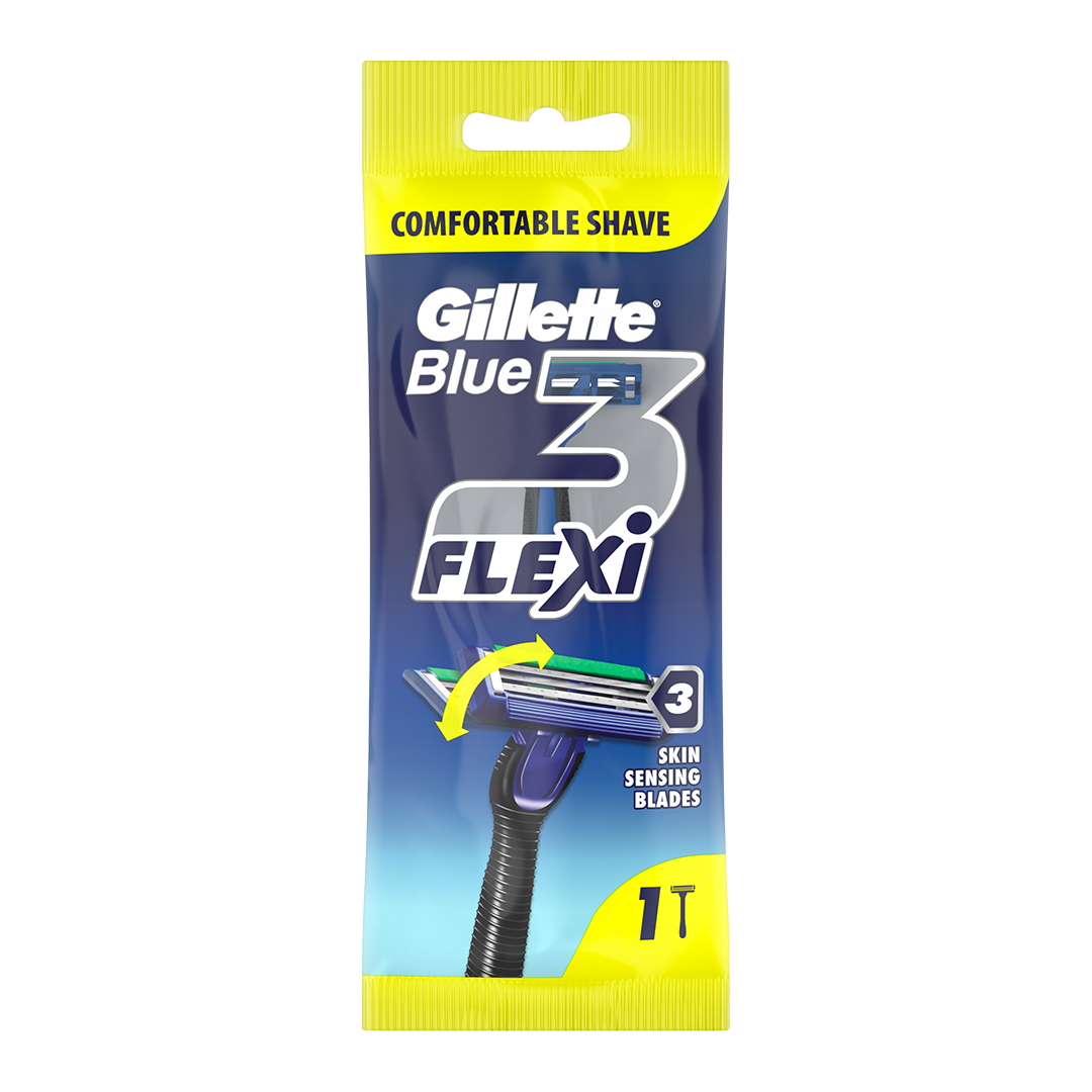 Gillette Blue 3 Flexi Disposable Shaving Razor 3 Piece Bag