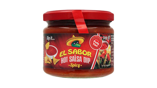 El Sabor Hot Salsa Dip Spicy Sauce Imported 300g