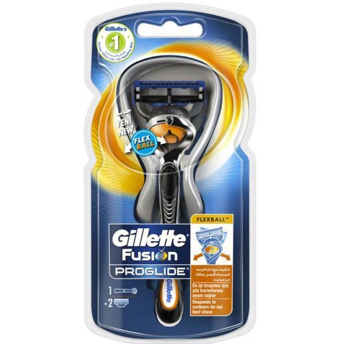 Gillette Fusion Proglide Flexball Razor 2 Piece Pack