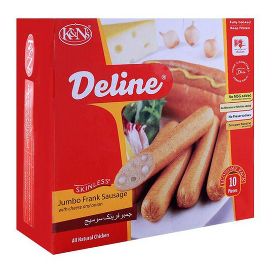 K&N's Jumbo Frank Sausages Cheese & Onion 740g