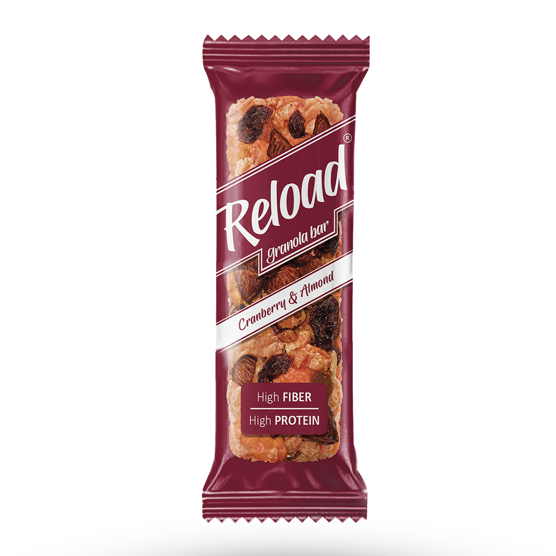 Reload Cranberry & Almond Granola Bar 40g
