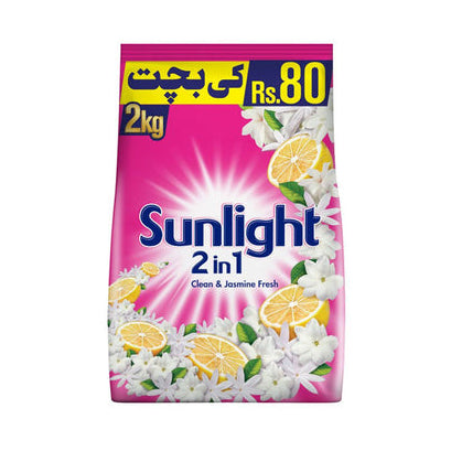 Sunlight Clean & Jasmine Fresh Detergent Powder 2kg