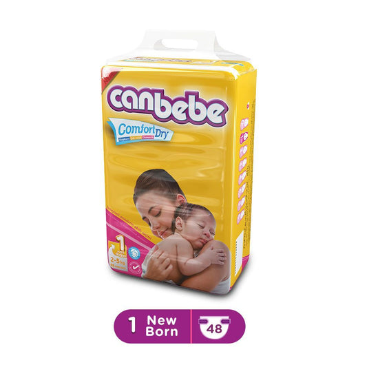 Canbebe Baby Diaper Newborn Size 1 (2-5kg) 48 Pieces