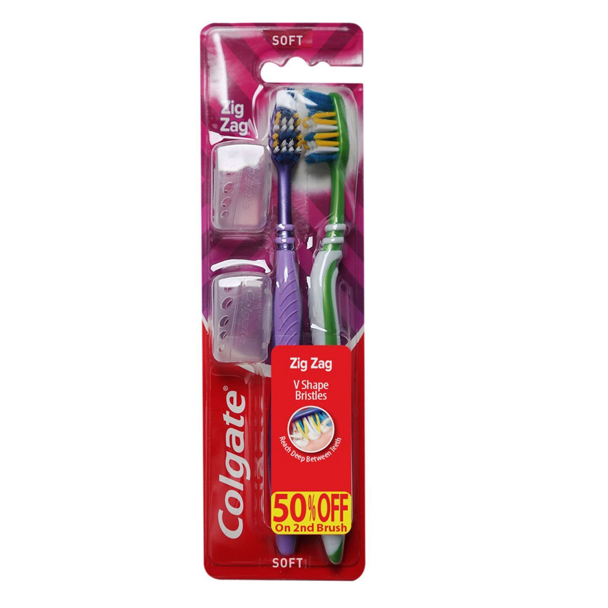 Colgate Zig Zag Toothbrush Twin Pack Soft 1 Pack