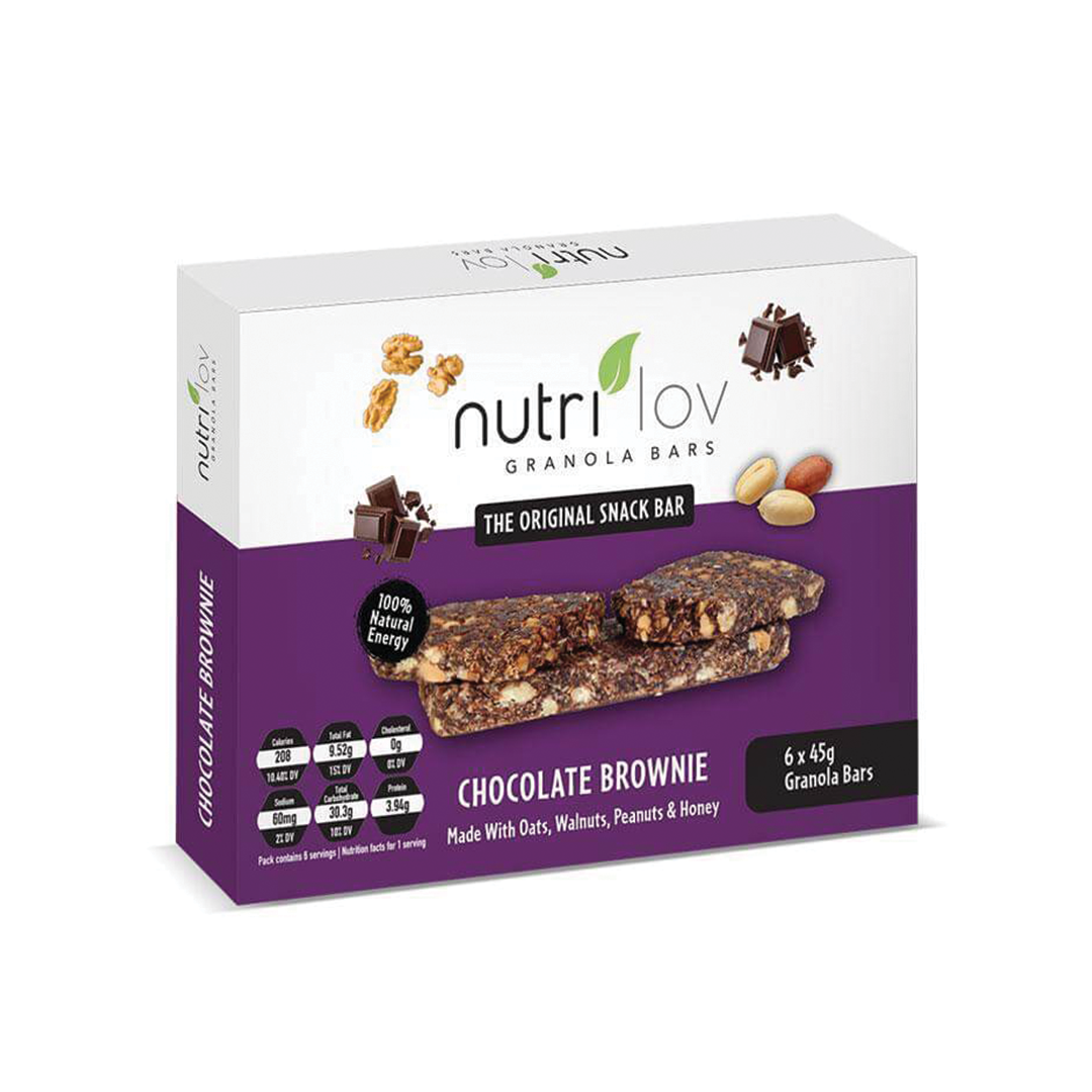 Nutrilov Chocolate Brownie Granola Bar (6 Pieces) 270g
