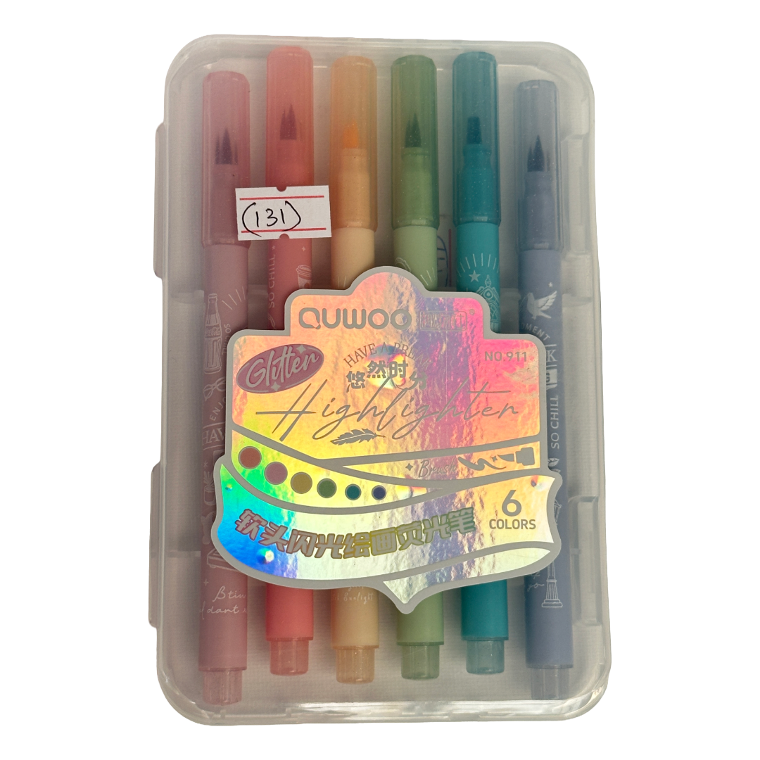 Glitter Highlighter Pen Set
