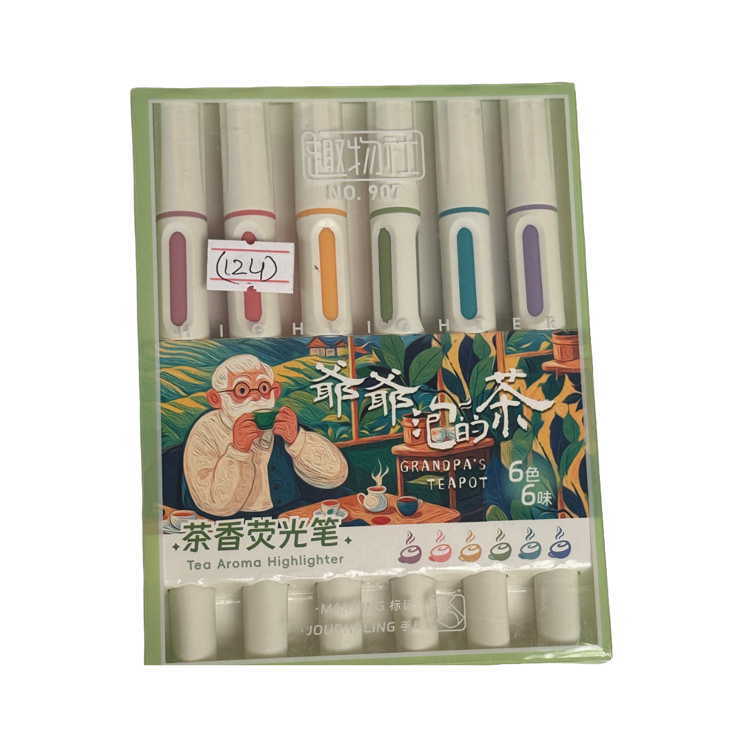 Tea Aroma Highlighter Pen Set