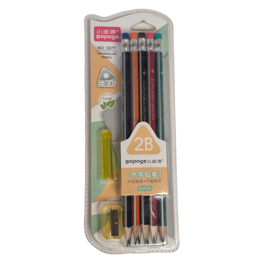 Black Wooden Pencils Pack of 10