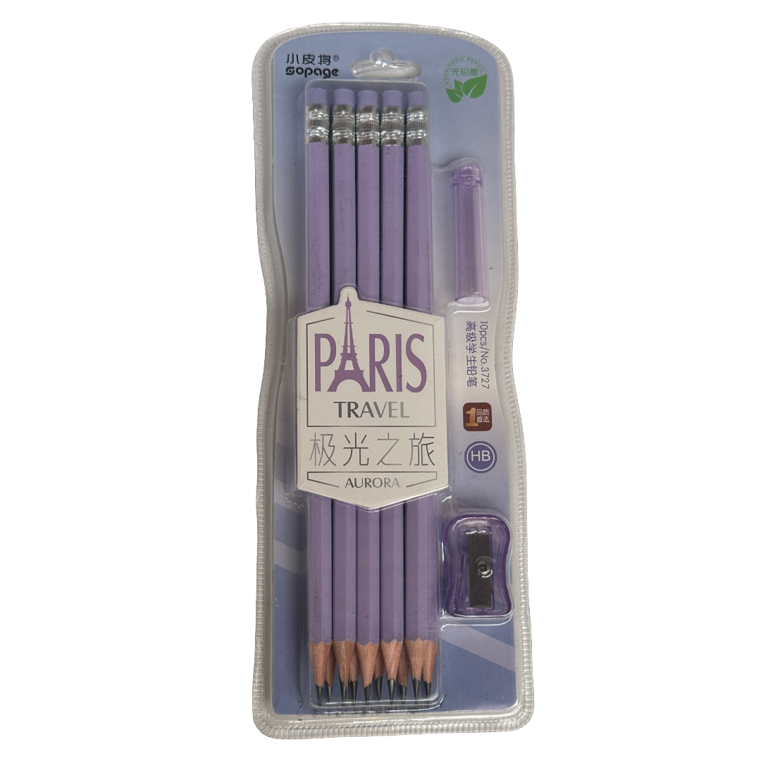 Black Wooden Pencils Pack of 10