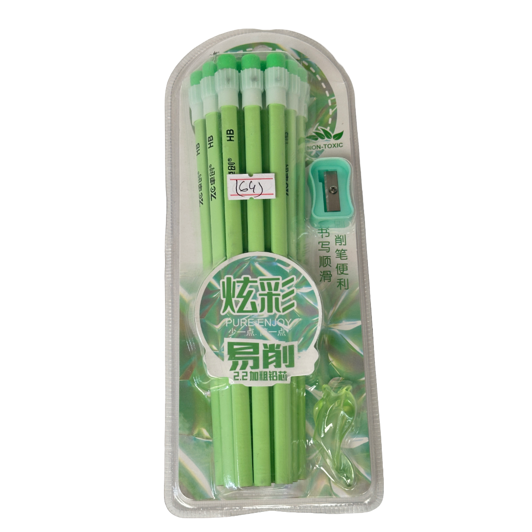 Black Wooden Pencils Pack of 10