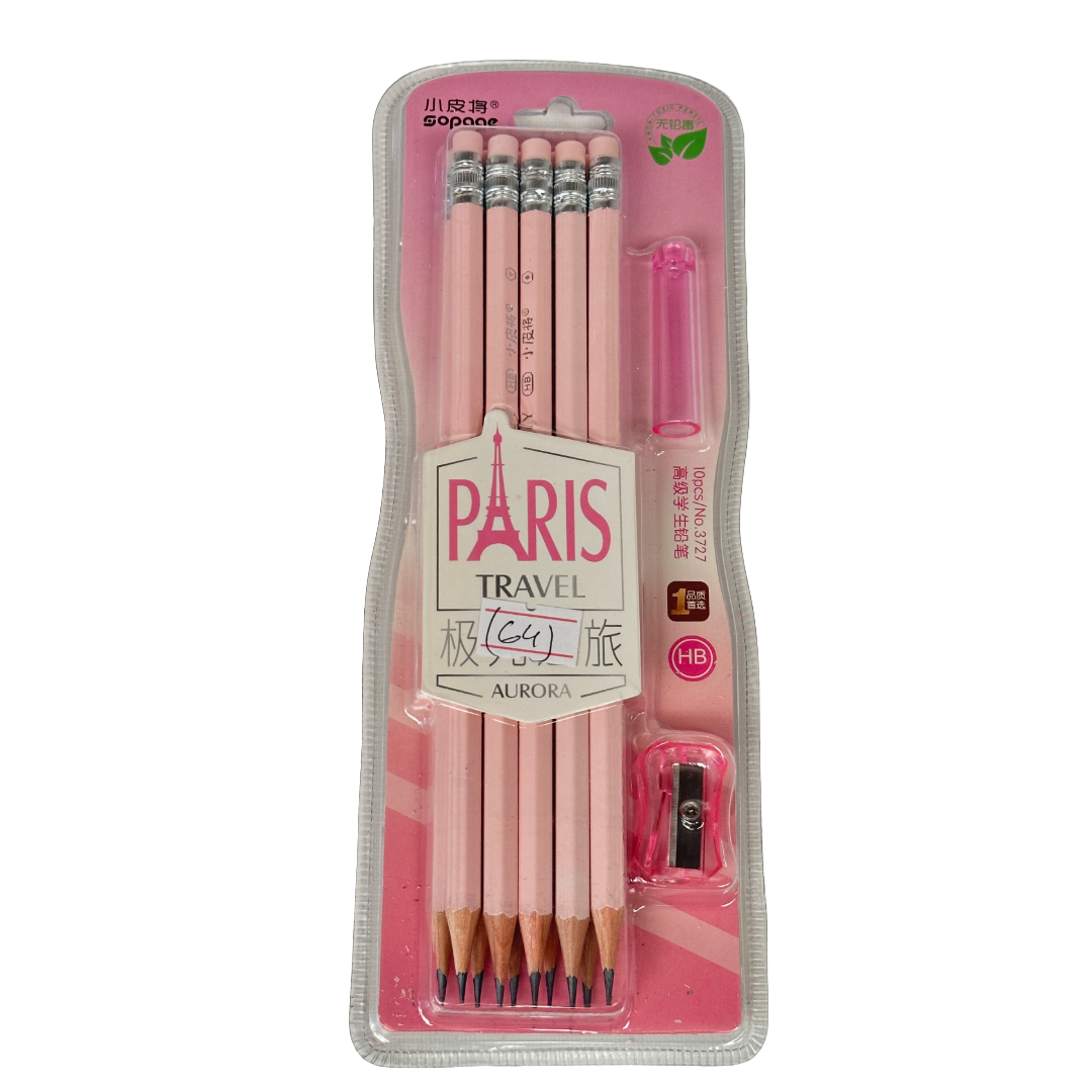 Black Wooden Pencils Pack of 10