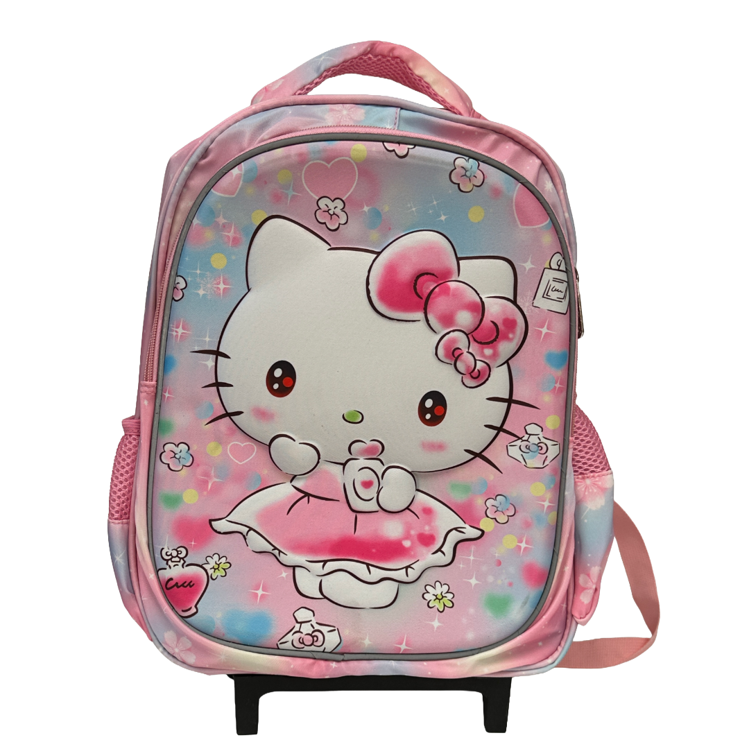 Girls Rolling Trolley School Bag Large