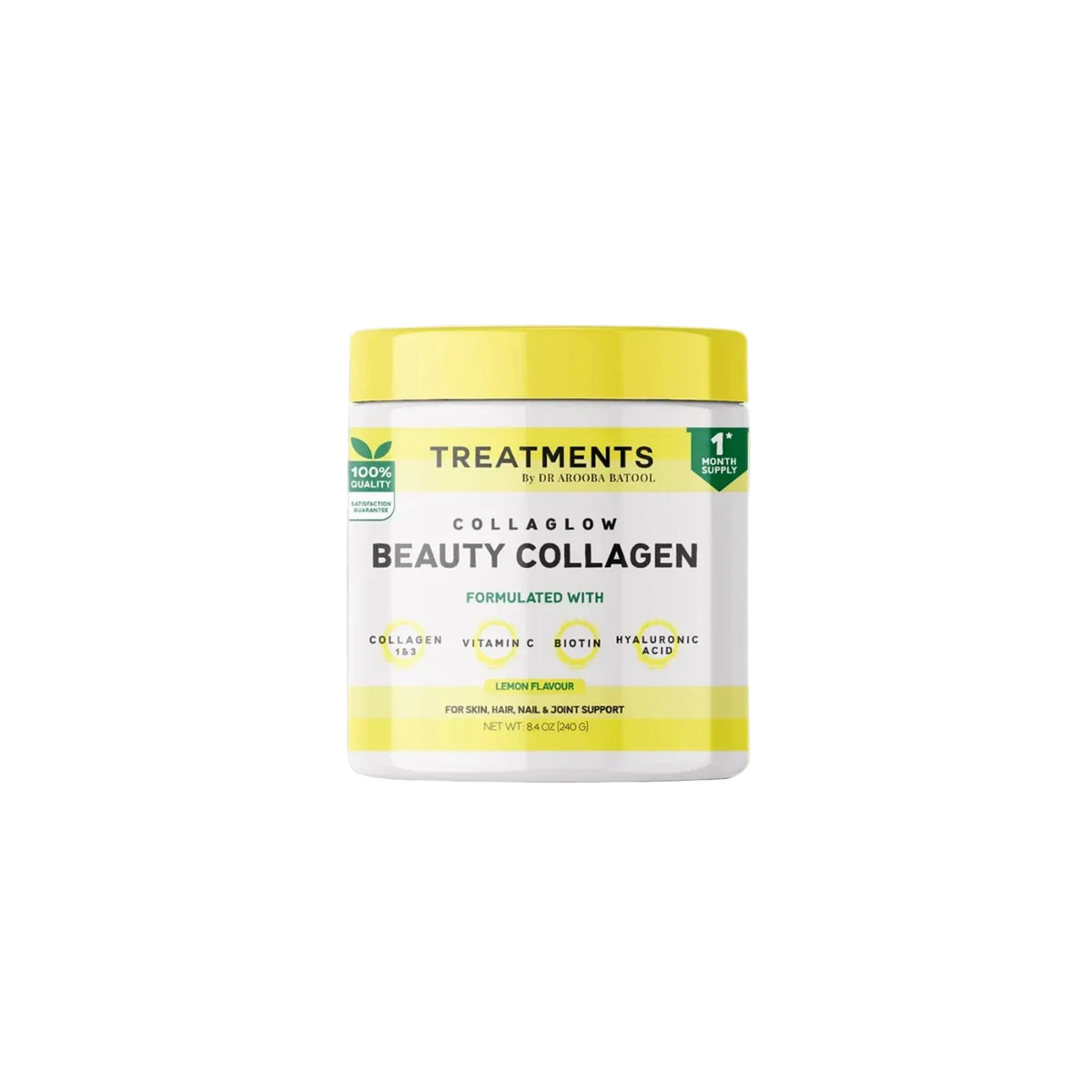 Treatments Collaglow Beauty Collagen Lemon Flavour For Skin, Nail & Joint Support 240g
