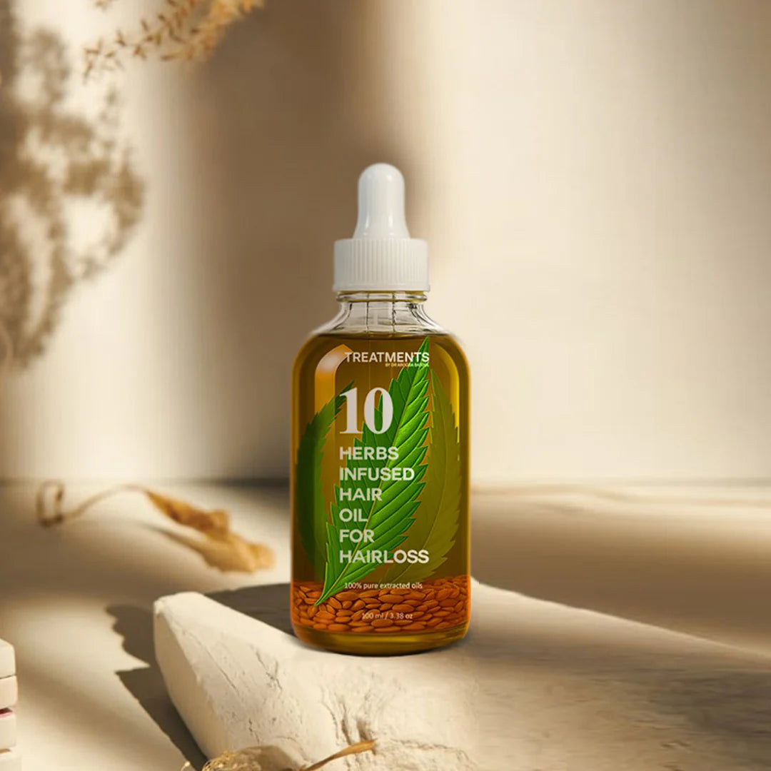 Treatments 10 Herbs Infused Hair Oil For Hair Loss 100ml